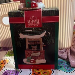 1990 Hallmark Sweetheart Wishing Well Christmas Ornament